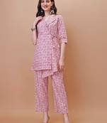  	WILNERCROWN Designer calf length ethnic set kurta Plazzo set for women for casual and festive wear