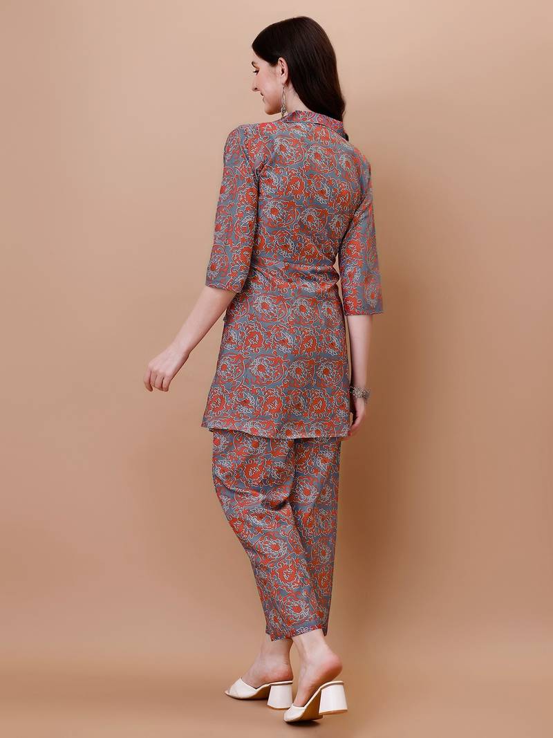 WILNERCROWN Designer  calf length ethnic set kurta, pant  set for women for casual and festive wear