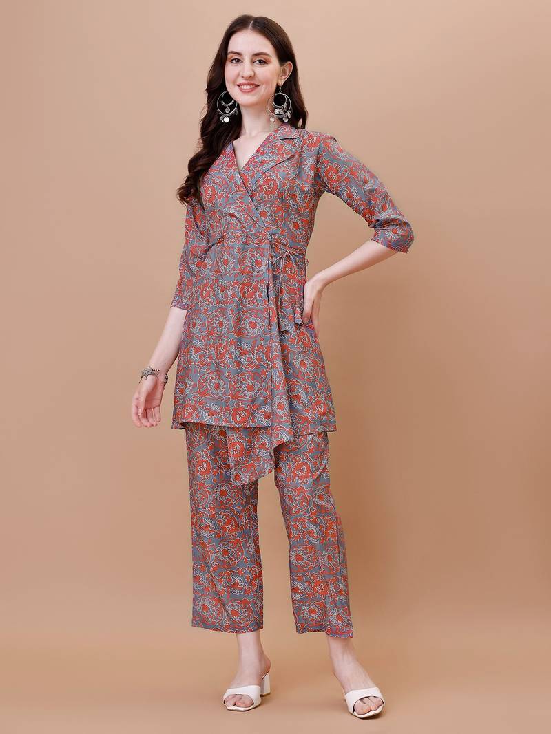 WILNERCROWN Designer  calf length ethnic set kurta, pant  set for women for casual and festive wear