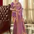 Purple Kumbhi silk bland Kanjivaram style festive wear zari border saree with Blouse