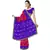 Designer Bandhej Chiffon Purple Red Saree N Blouse Diwali Gift 179