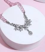 American Diamond Pink necklace