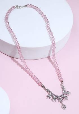 American Diamond Pink necklace 5