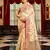 Cream Banarasi Tussar Silk Zari Woven Saree With Brocade Blouse For Women