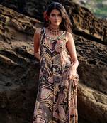 Black georgette printed contemporary jumpsuits