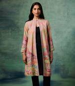 Pink cotton linen printed jackets