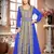 Royal-Blue color Handmade Moroccan Kaftan with hijjab