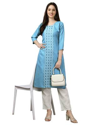 Fancy Designer Straight  Kurta for Women for casual and festive seasons 1