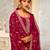 Crimson colour designer georgette straight cut salwar suit