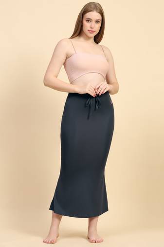 Grey Lycra Spandex Petticoat Skirts for Women Saree Shape Wear Dress