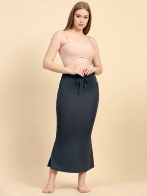 Trendmalls Grey Lycra Spandex Petticoat Skirts for Women Saree Shape Wear Dress 1