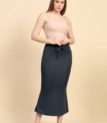 Grey Lycra Spandex Petticoat Skirts for Women Saree Shape Wear Dress
