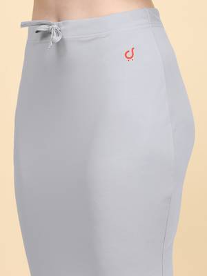 Trendmalls Grey Lycra Spandex Saree Shapewear Skirt Petticoat for Women 6