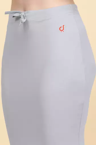 Trendmalls Grey Lycra Spandex Saree Shapewear Skirt Petticoat for Women