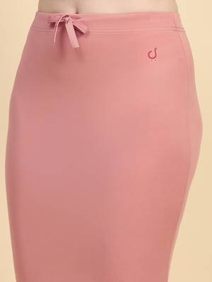 Trendmalls Pink Lycra Spandex Saree Shapewear Skirt Petticoat for Women 5