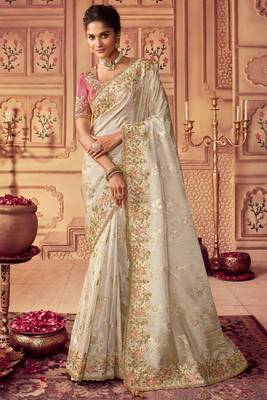 Classiques ivory Art Silk Saree 1