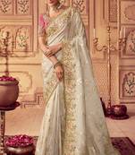 Classiques ivory Art Silk Saree