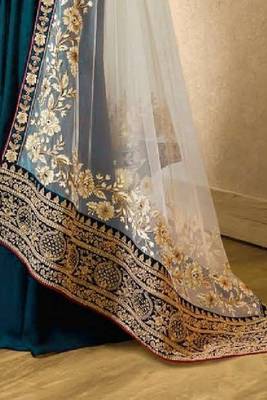 Turquoise Georgette Anarkali Suit for Women 2