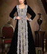 Black color luxurious Handmade Moroccan Kaftan with hijjab