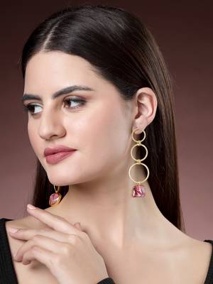 women gold-plated mother of pearl handcrafted drop earrings 5