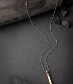 Men copper plated geomatric pendent with chain