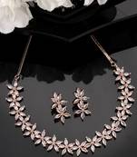 Women gold plated cz stone handcrafted jewellery set