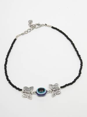 Women's evil eye black anklets 4
