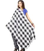 Black N White Chequered Warm Kashmiri Scarf Stole Deepawali Gift 137