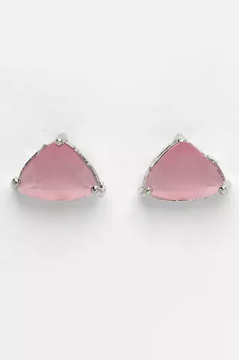 Women pink artificial stones studded handcrafted jewellery set