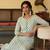off white ethnic motifs rayon blend fancy kurta with palazzo set