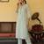off white ethnic motifs rayon blend fancy kurta with palazzo set