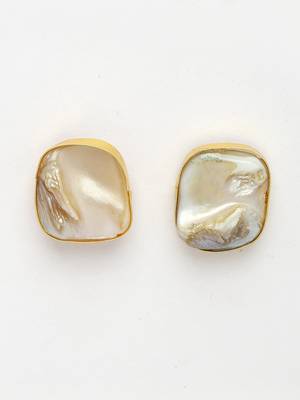 Women gold-plated mother of pearl handcrafted jewellery set 4