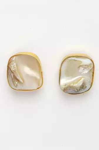 Women gold-plated mother of pearl handcrafted jewellery set