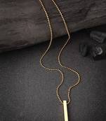 Men gold plated geomatric pendent with chain