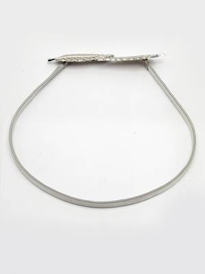 Women silver plated circular stretchable metal belt 5