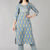 grey ethnic motifs pure cotton fancy kurta with trouser set