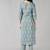 grey ethnic motifs pure cotton fancy kurta with trouser set