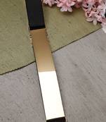 Women circular gold plated adjustable broad belt