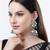 Women silver mirror oxidised brass-plated dome shaped jhumka earrings