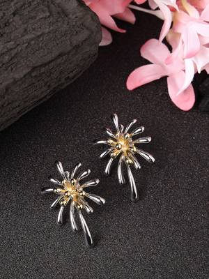 Women silver-plated drop earrings 1