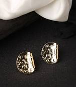 Women gold-plated contemporary studs earrings