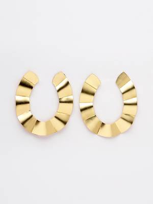 Women gold-plated contemporary drop earrings 5