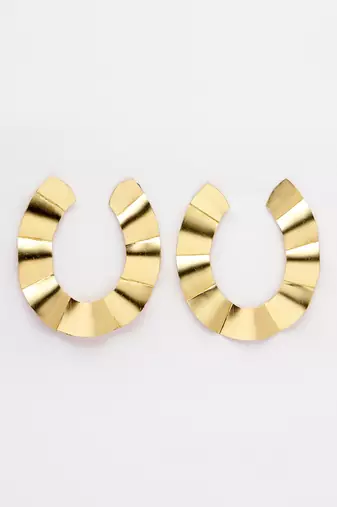 Women gold-plated contemporary drop earrings