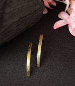 Women's gold-plated geometric shape drop earrings