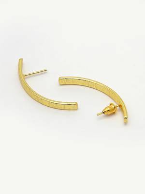 Women's gold-plated geometric shape drop earrings 4