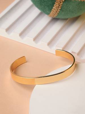 Men gold stainless steel cuff bracelet 1