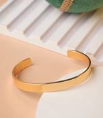 Men gold stainless steel cuff bracelet