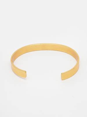 Men gold stainless steel cuff bracelet 4