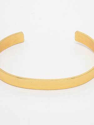 Men gold stainless steel cuff bracelet 5