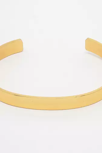 Men gold stainless steel cuff bracelet